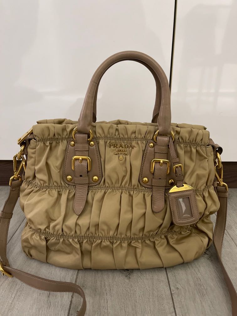 Used Prada Shoulder Bag Beige Luxury Bags Wallets on Carousell