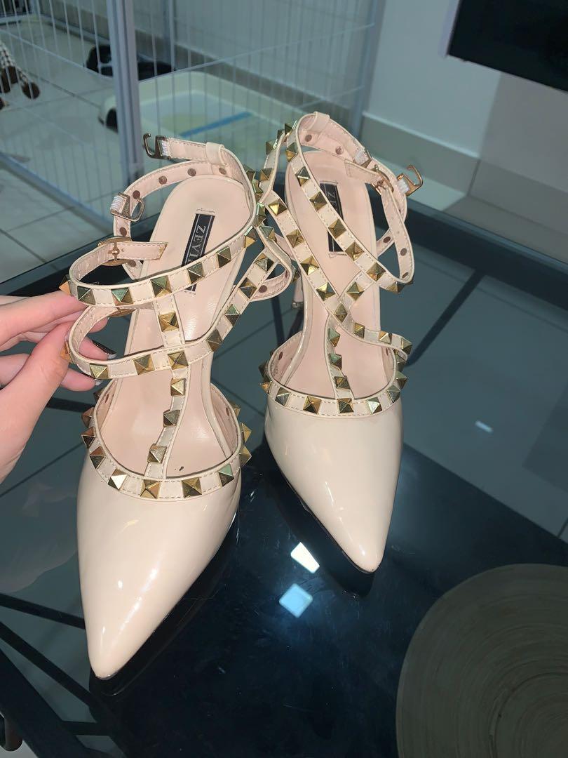 Valentino Rockstud Heels nude Women s Fashion Footwear Heels on
