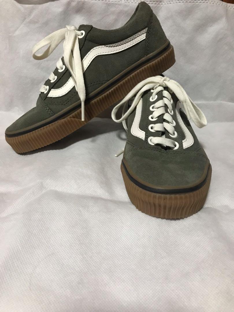 Womens vans olive sale green