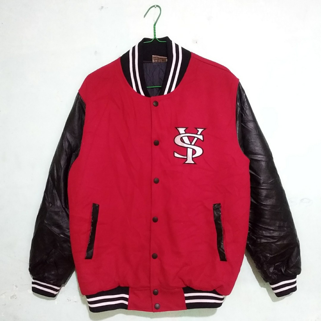 varsity leather vintage varsity kulit varsity starter varsity mlb, Fesyen  Wanita, Pakaian Wanita, Baju Luaran di Carousell