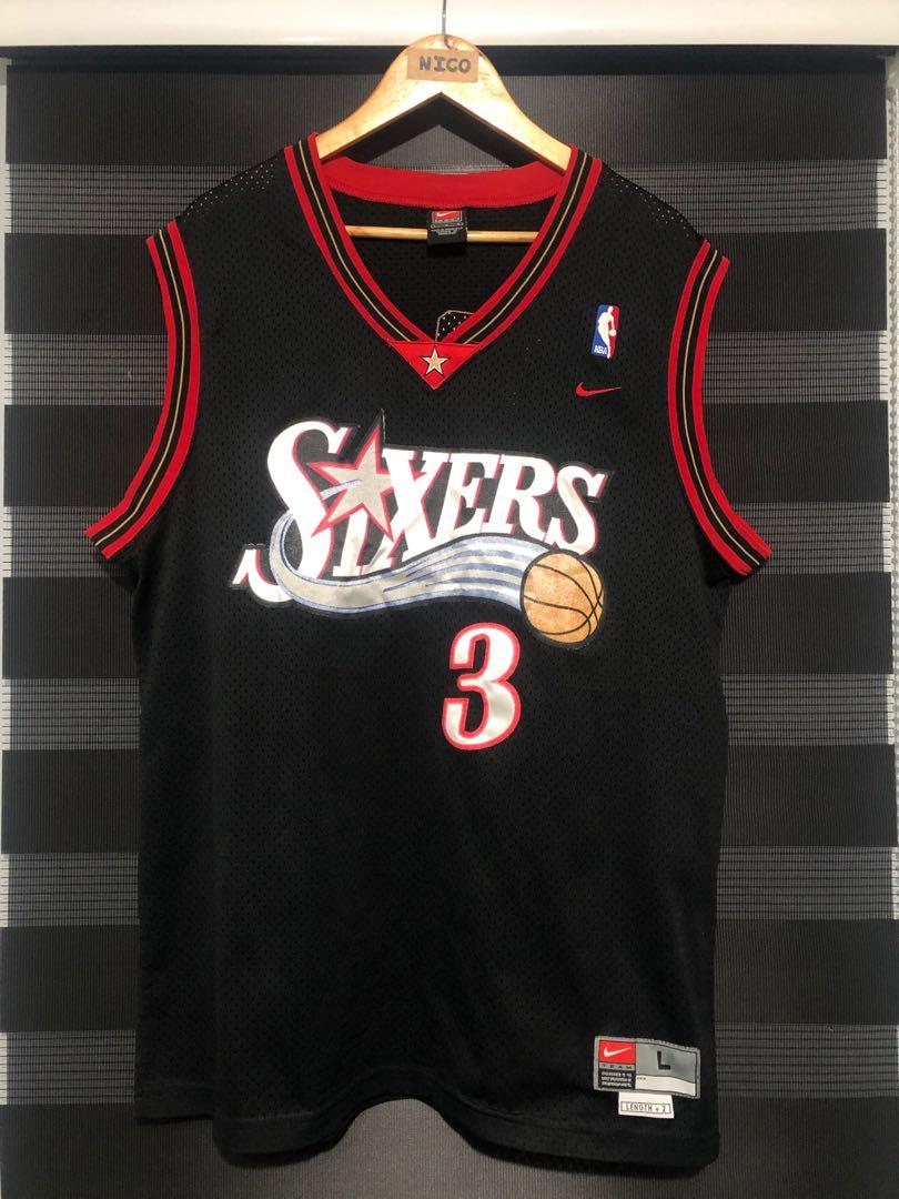 Preowned Nike Vintage Nba #3 Allen Iverson Philadelphia 76ers Jersey Youth  R1
