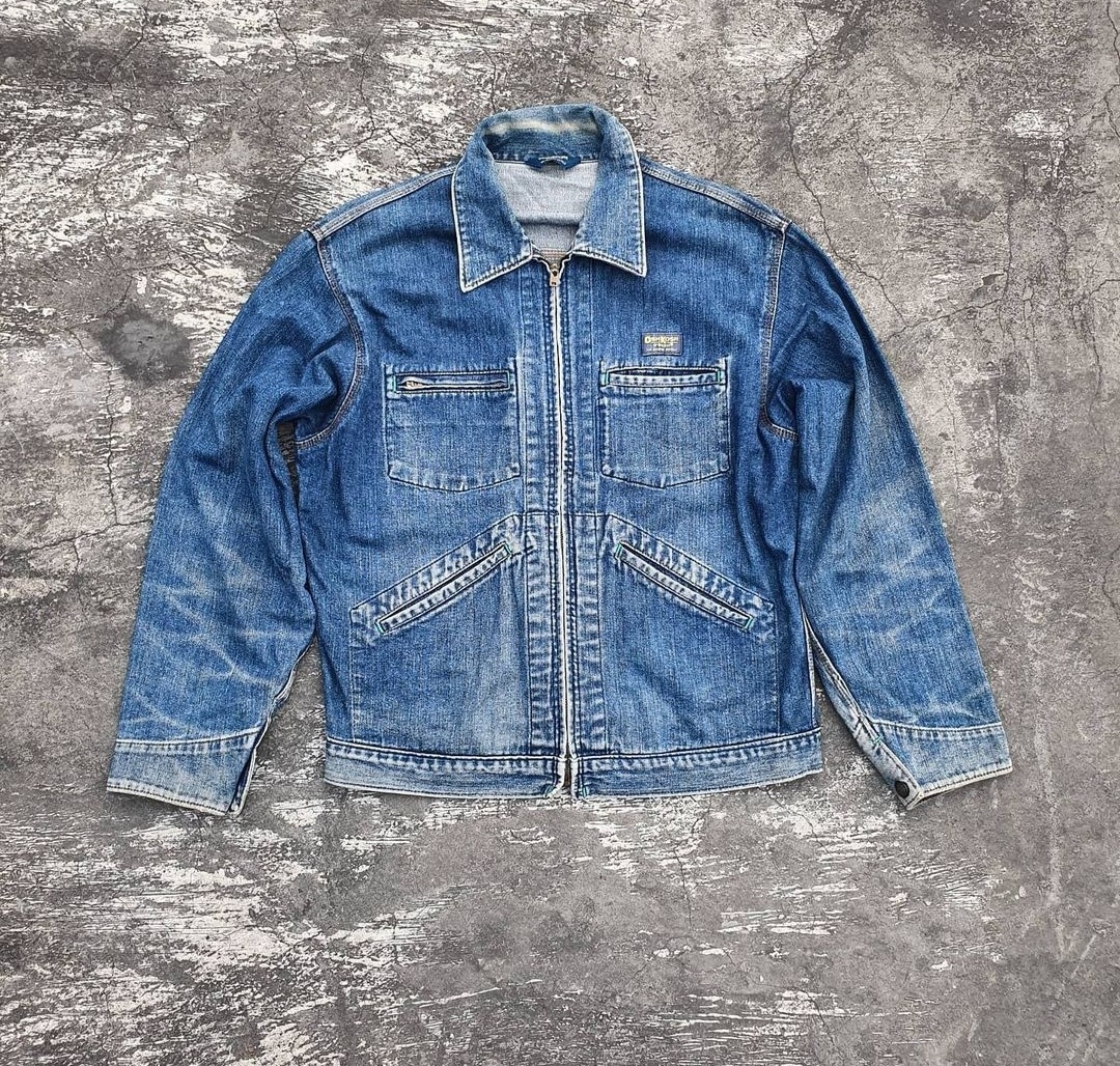 Vintage OshKosh Denim Chore Jacket, Fesyen Pria, Pakaian , Baju