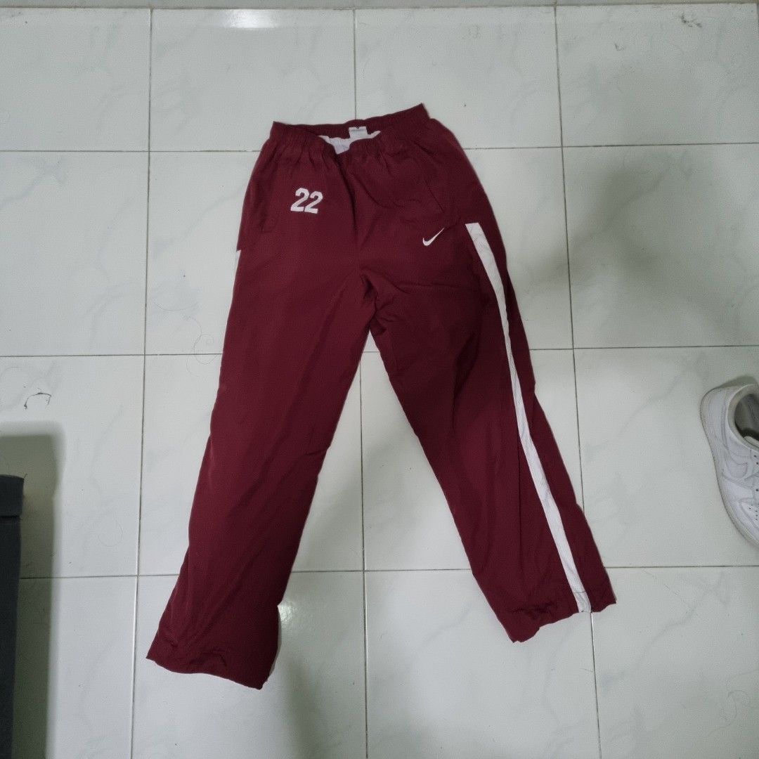 Vintage red nike track pants