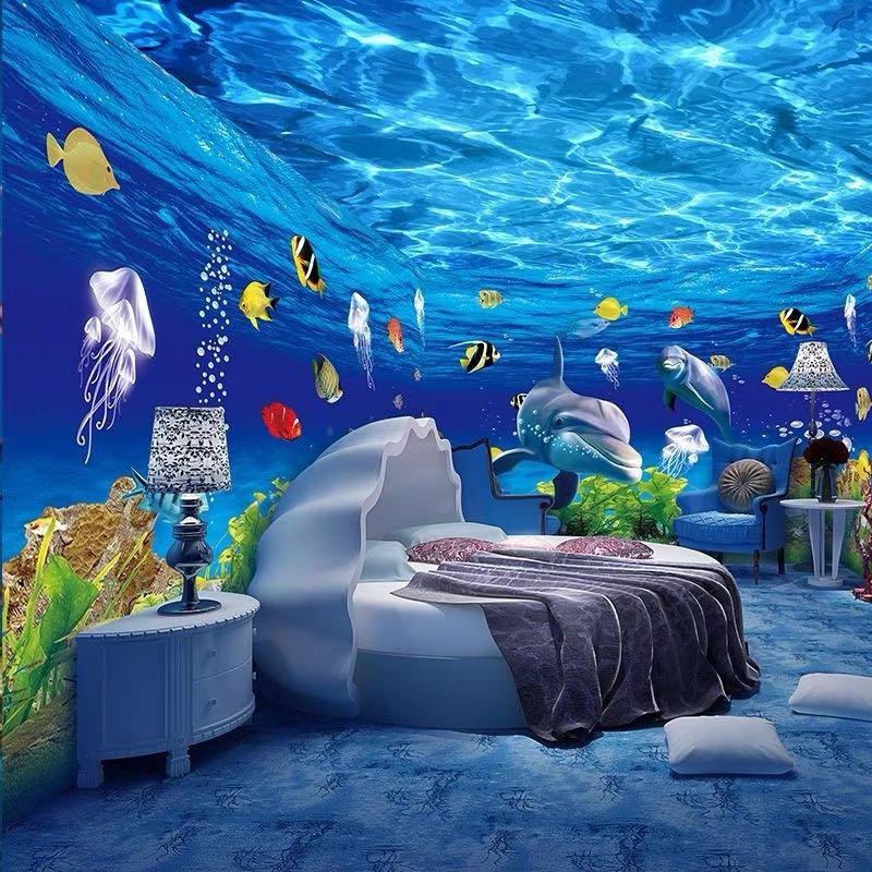 3d Wallpaper Custom Mural Non-woven Wall Sticker 3 D Sea World Sinking Boat  Coral Fish Painting Photo 3d Wall Murals Wallpaper - Wallpapers - AliExpress