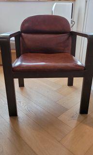 中古70年代實木有柄凳 Vintage 1970s Hong Kong Hardwood Armchair