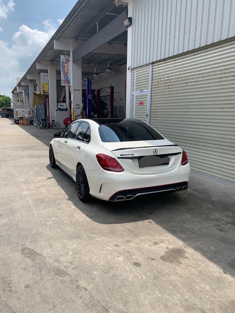 AMG Quad Exhaust Tips for W205, Car Accessories, Accessories on Carousell