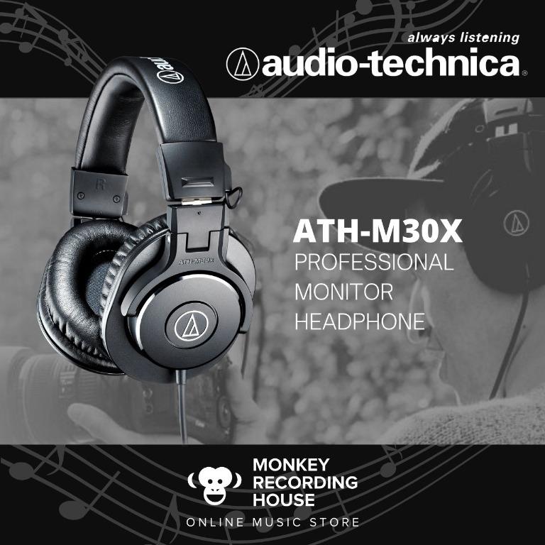 Audio Technica ATH M30X Professional Monitor Headphone Audio