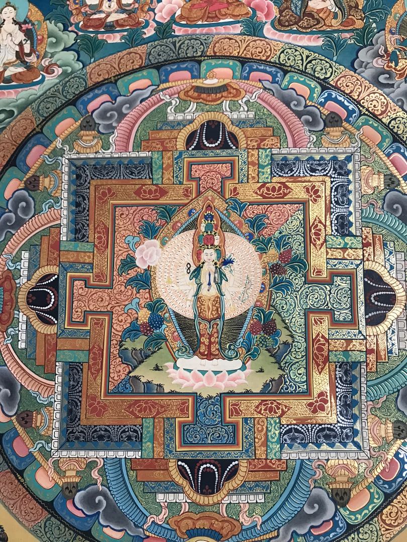 Avalokiteshvara Mandala Thangka Painting, Hobbies & Toys, Memorabilia ...