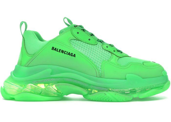 white and lime green balenciaga