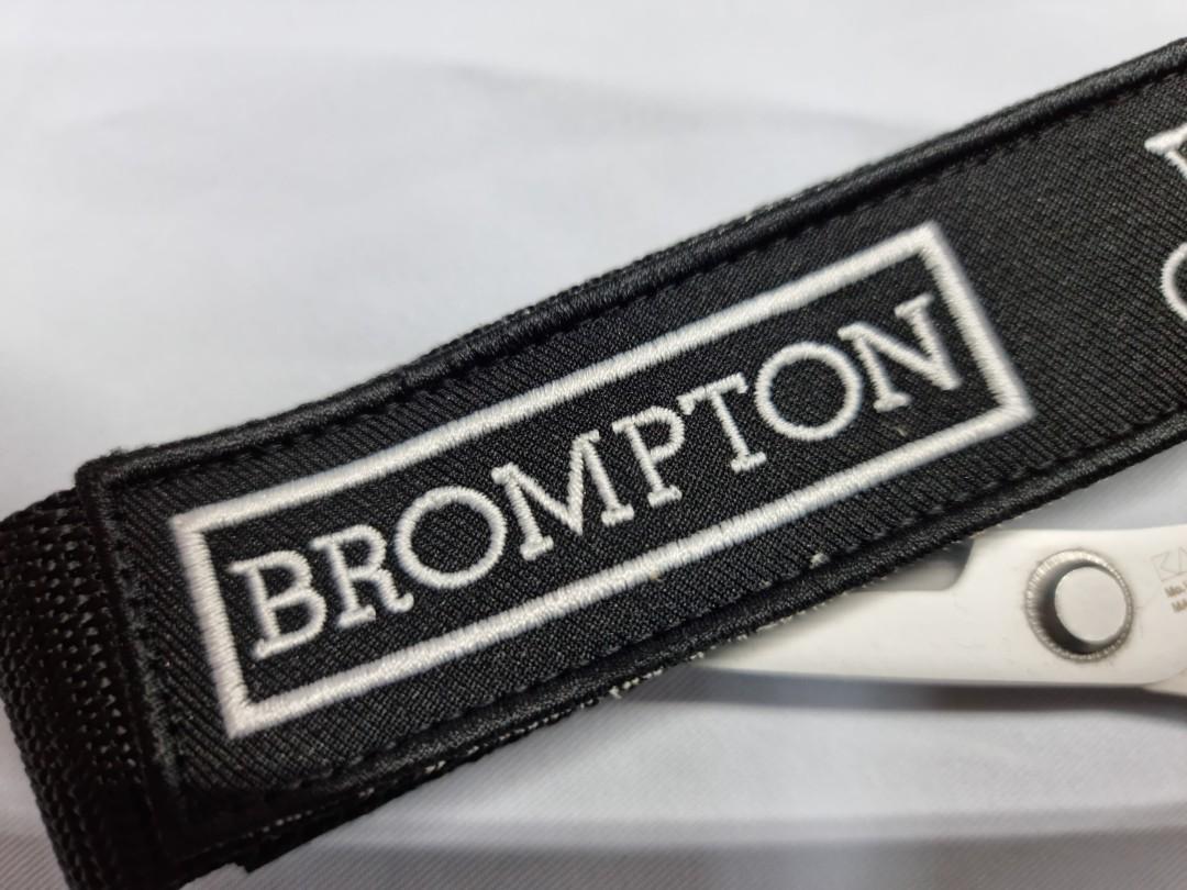Brompton Strap (Category: Parts & Accessories) located in Singapore. Submitted by peaceoutyo (Listing ID 1108186500, Image 2). Description: 50 x 3.2cm Strap with customised brompton logo and folding design. Designs are done accordingly to the actual logo. (we don't match the closest font) Nylon with velcro to secure onto your bikes. Plug and play. Self collection at lavender or cck. Normal mailing can be arranged Courier or registered postage wil