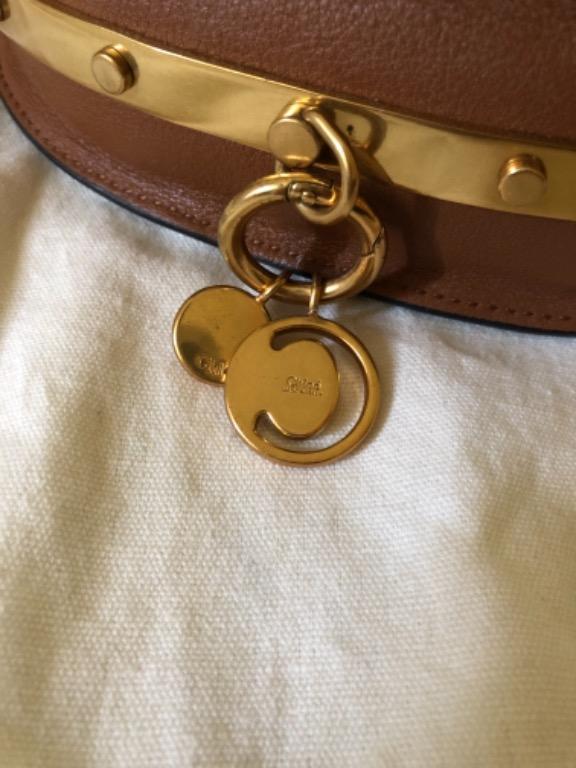 Small nile minaudière top in smooth calfskin