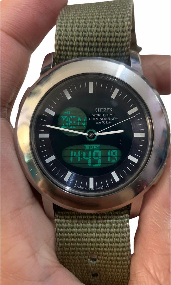 Citizen world time chronograph deals