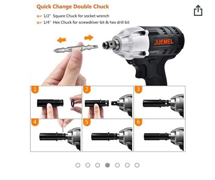 Juemel cordless impact discount wrench