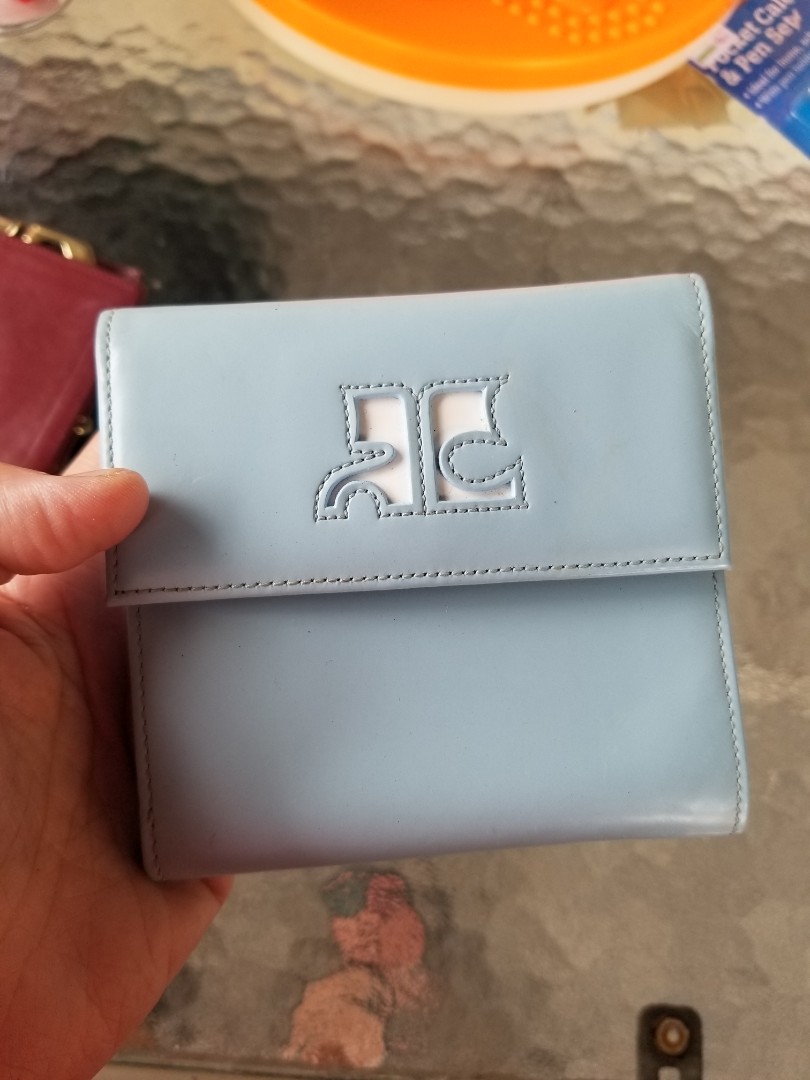 Courrèges Baby Blue Wallet, Women's Fashion, Bags & Wallets