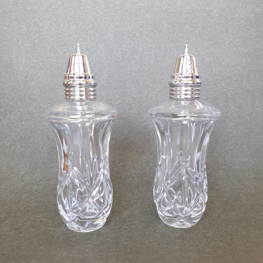CRYSTAL SALT & PEPPER SHAKERS - GORHAM LADY ANNE, Furniture ...