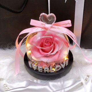 Customize 💕 Love in a Jar 💝 Mother’s Day Anniversary Monthsary  Graduation Birthday Teacher’s Day Gift Preserved Flowers Bouquet Glass Dome Globe LED Fairy Lights Courier Personalise