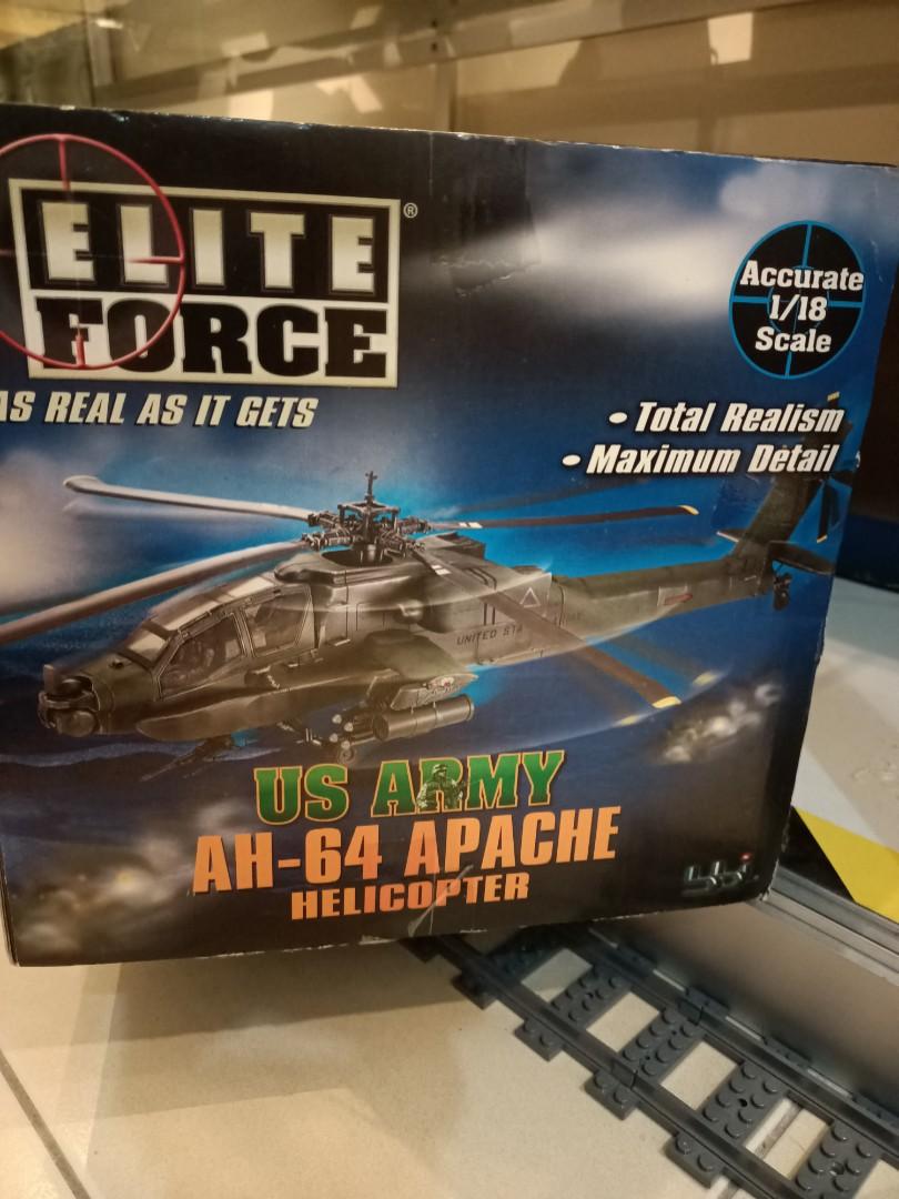 Elite Force AH-64 Apache BBI Helicopter US Army 1/18