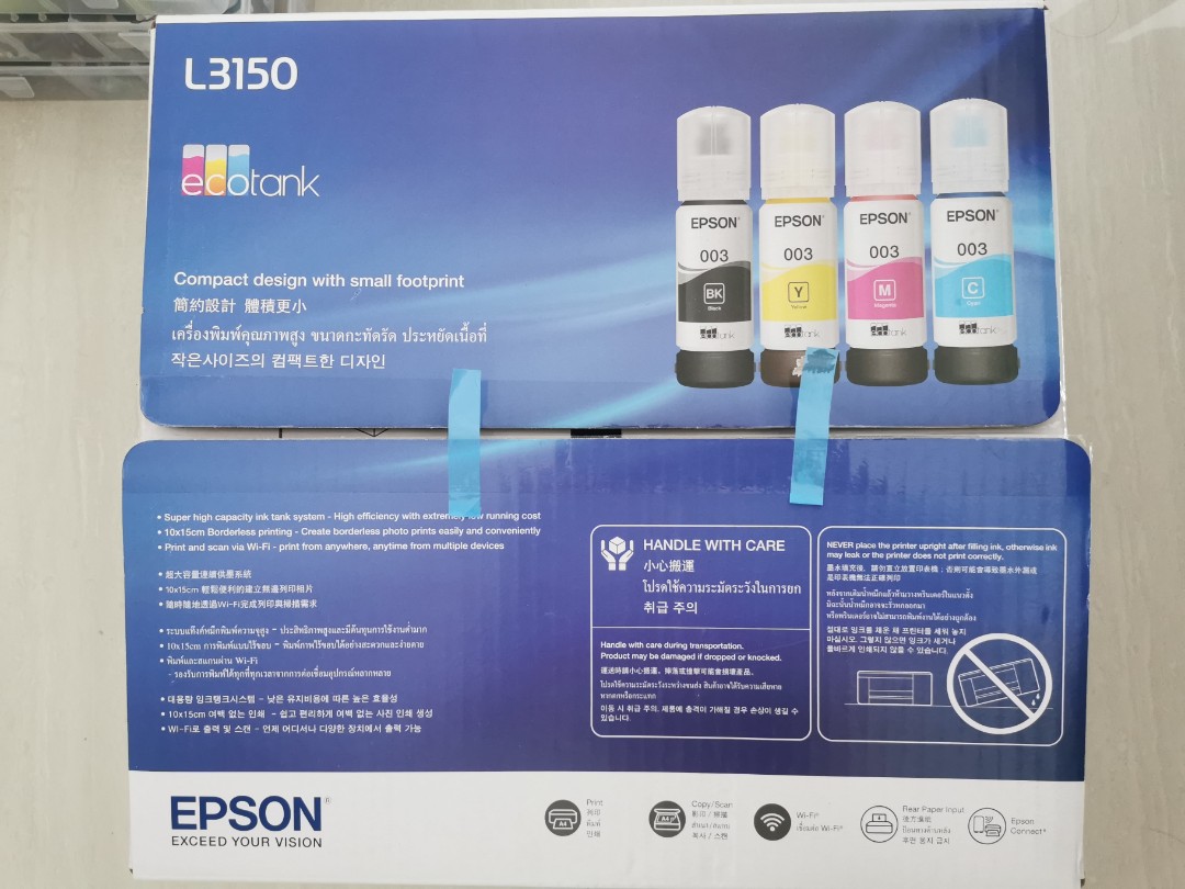 EPSON L3150 eco tank WIRELESS SCANNER & PRINTER, Computers ...