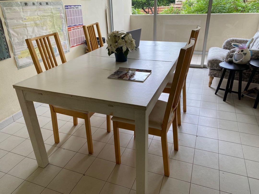 For Free Dining Table Set With Four, Round Table With Four Chairs Ikea