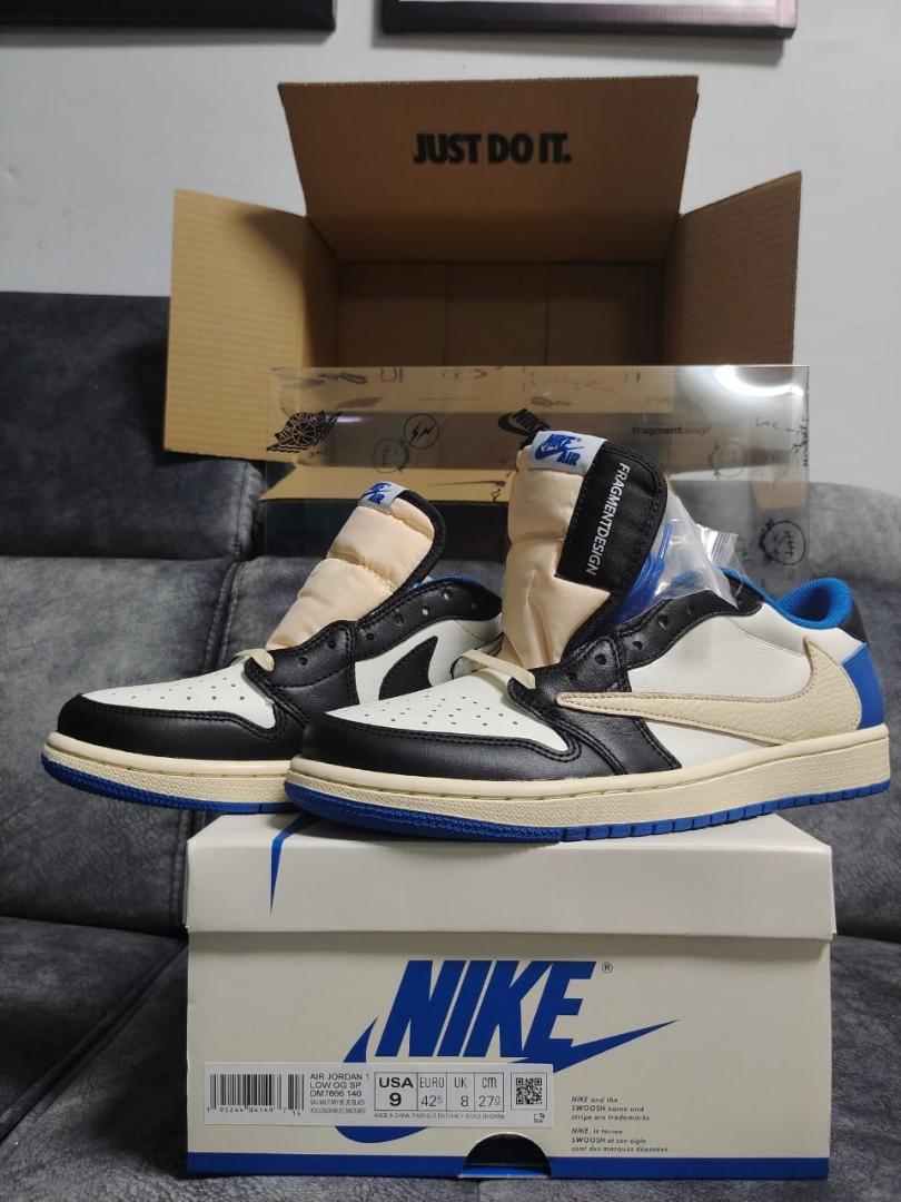 travis scott jordan 1 fragment low box