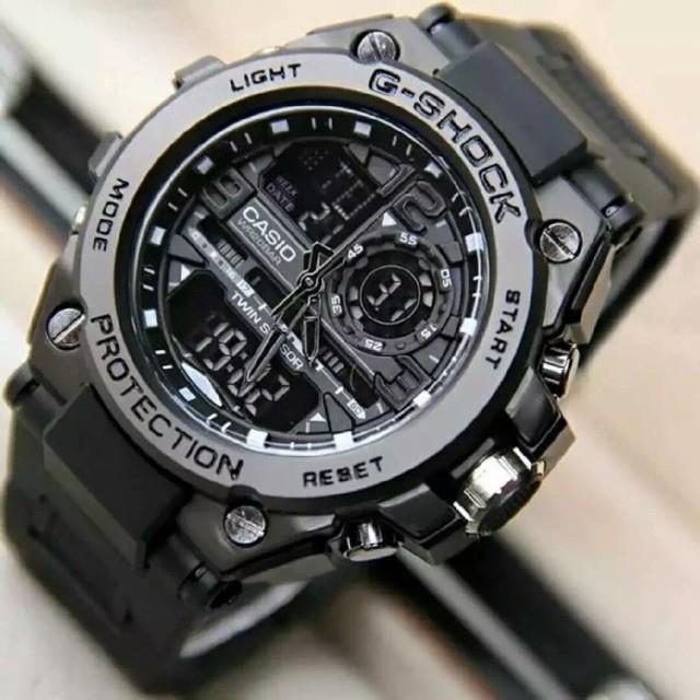 FREE BOX BATERAI JAM TANGAN PRIA GSHOCK GST 8600 CASIO G SHOCK GST8600 METAL RUBBER ANTI AIR Fesyen Pria Jam Tangan di Carousell