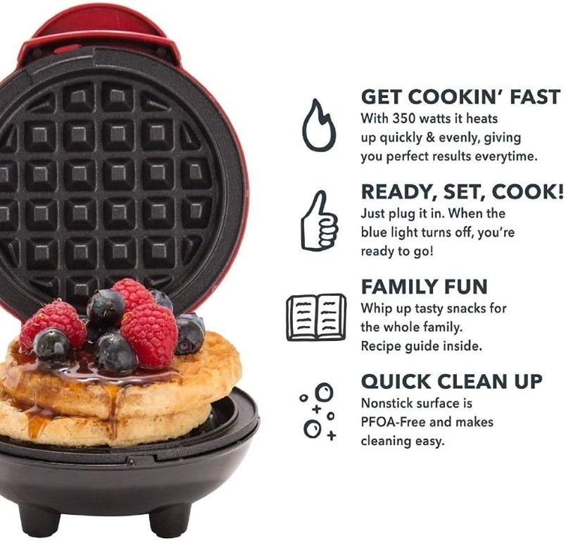 Mini Waffle Maker Machine, Electric Pancake Maker, Non-stick, Deep Cooking  Plates, Small Waffle Maker For Kids Make Cookies, Pancakes, Egg