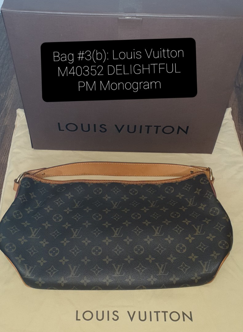 Authentic Louis Vuitton Delightful PM Monogram M40352 Genuine