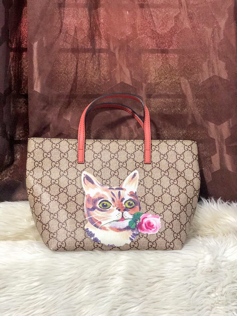 Gucci cat outlet tote