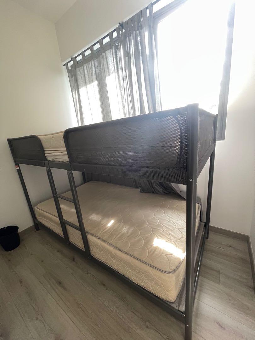 Ikea Bunk bed worth 189 with 2 matresses, Furniture & Home Living