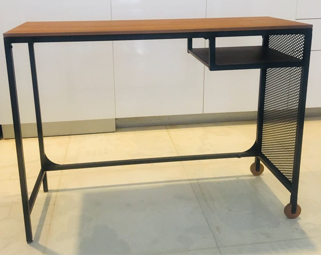 Ikea Fjallbo desk (wooden desk with wheel), Furniture & Home Living