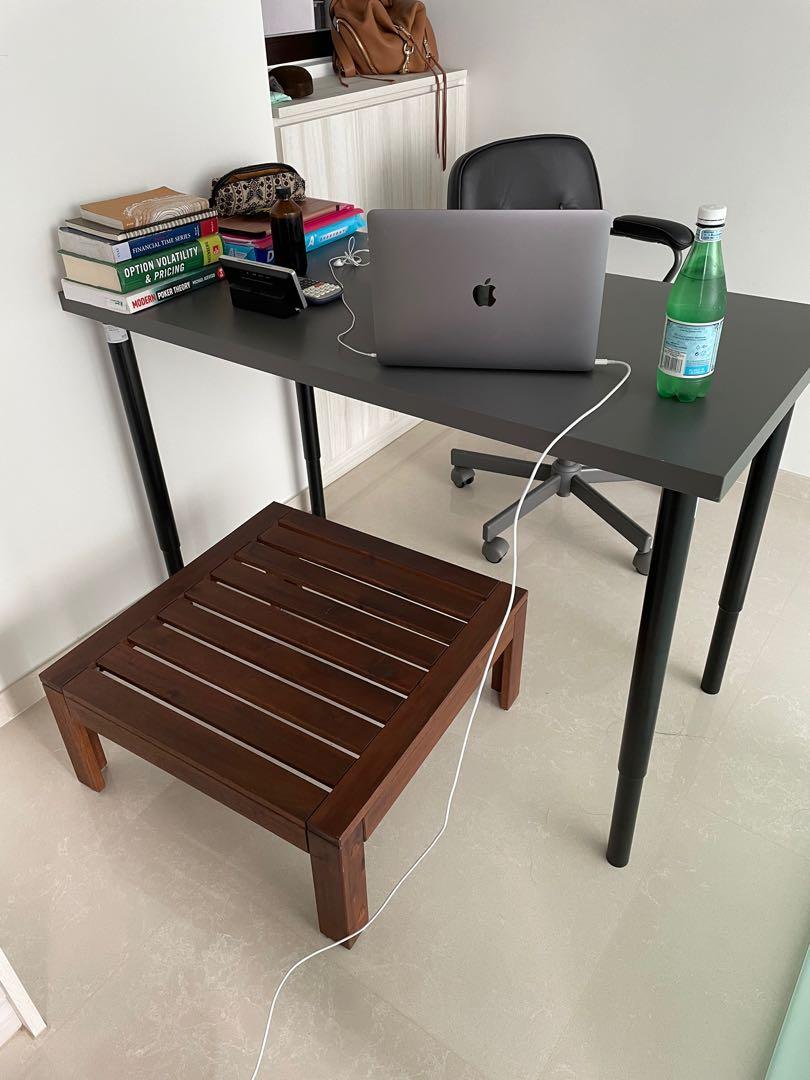 Ikea height adjustable study table, Furniture & Home Living, Furniture