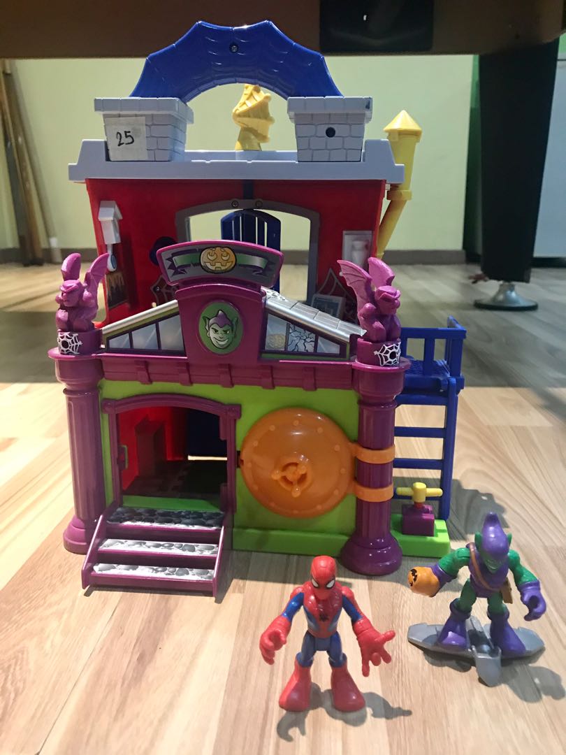 Imaginext Spiderman and Green Goblin play set, Hobbies & Toys, Toys & Games  on Carousell