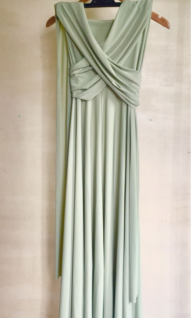 light green infinity dress Olive Green Infinity Dress Floor Length Styles, Size 0-24, 100+ Colors, 100+ Styles main image 1