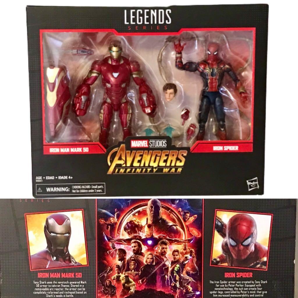 Marvel legends iron man outlet and iron spider 2 pack