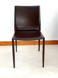 Italian leather wrap chair