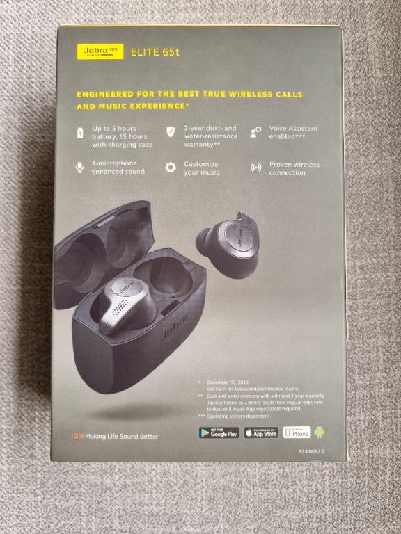 Jabra Elite 65T (Category: Earphones) located in Makati City. Submitted by edudizon (Listing ID 1108231102, Image 2). Description: Brand new and still in box! Titanium. Multiple available. Original from Amazon USA Pm if interested.