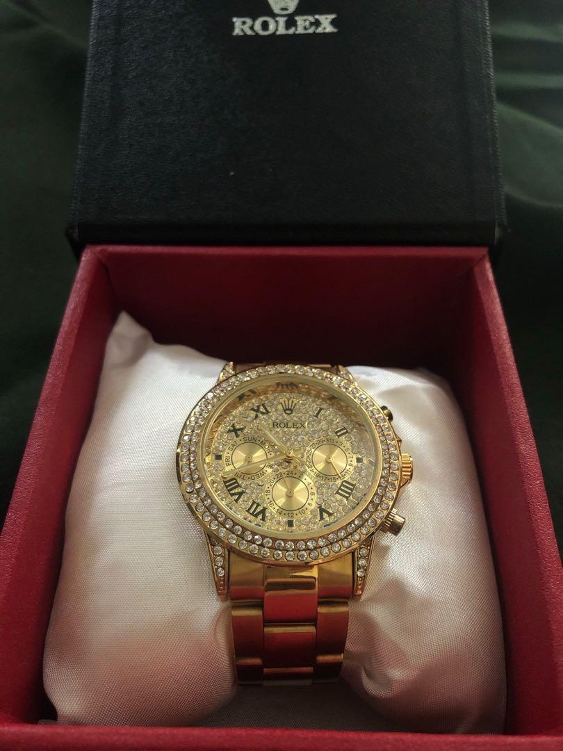 Jam shop rolex gold