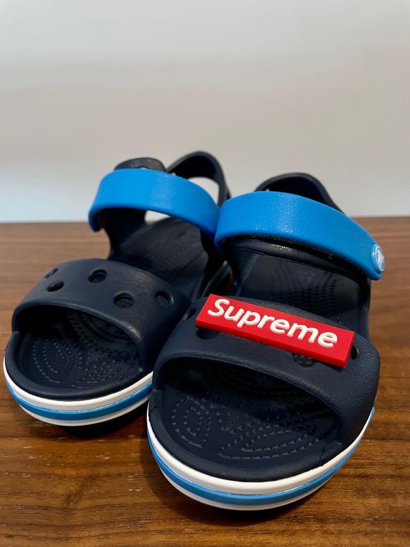 Supreme slippers blue sale
