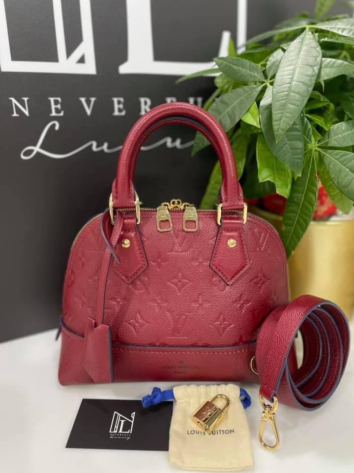Louis Vuitton Neo Alma Handbag Monogram Empreinte Leather BB Red 1452397