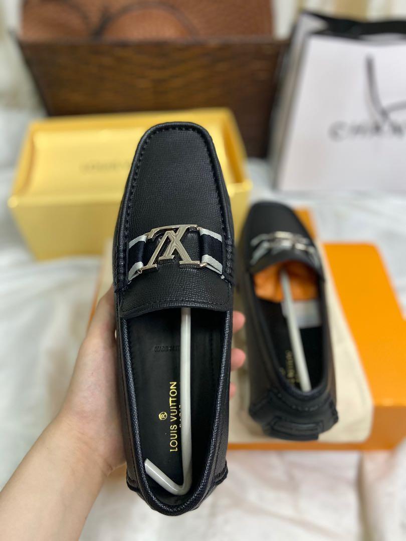 Louis Vuitton LV Men Hockenheim Moccasin Shoes Black - LULUX