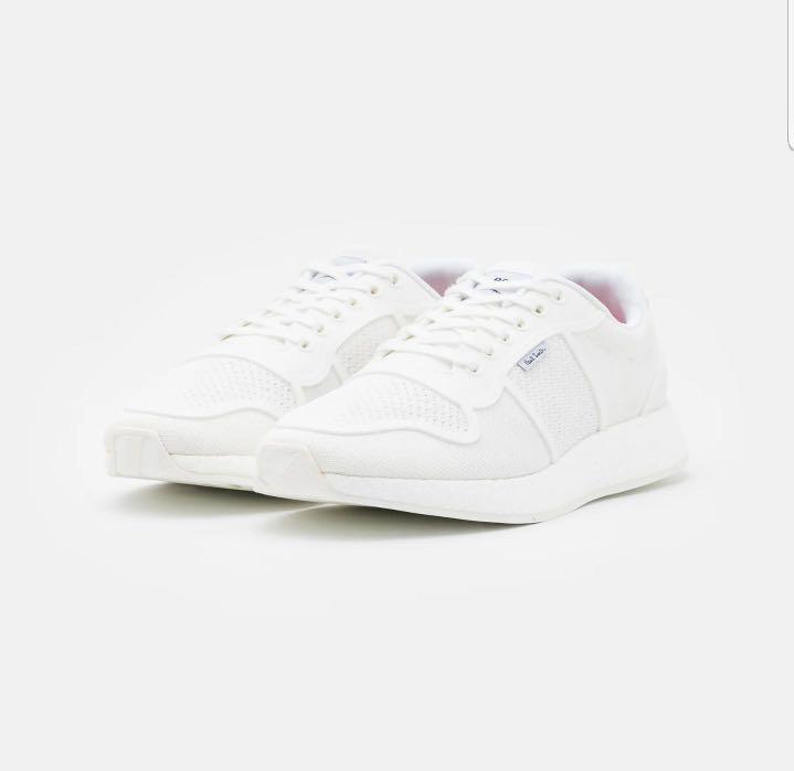 Paul Smith Men's White 'Milo' Trainers Size UK 9 (CN 275mm/2.5), 男裝, 鞋,  西裝鞋- Carousell