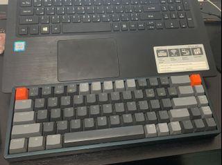 Keychron K6 RGB Aluminum Frame Hot-Swappable Wired/Wireless Mechanical Keyboard (Blue Switch, Modded)