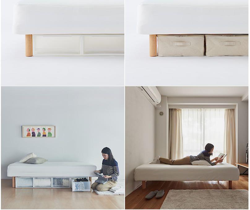 Muji bed on sale with legs