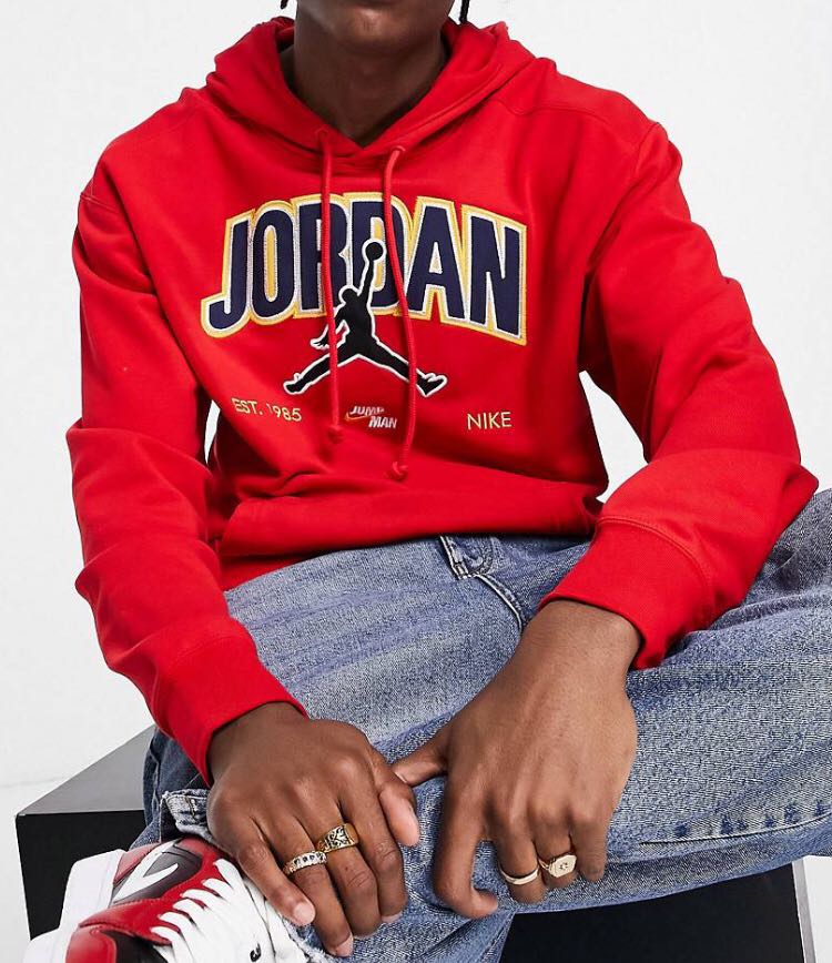 NIKE JORDAN JUMPMAN RED HOODIE Men s Fashion Tops Sets
