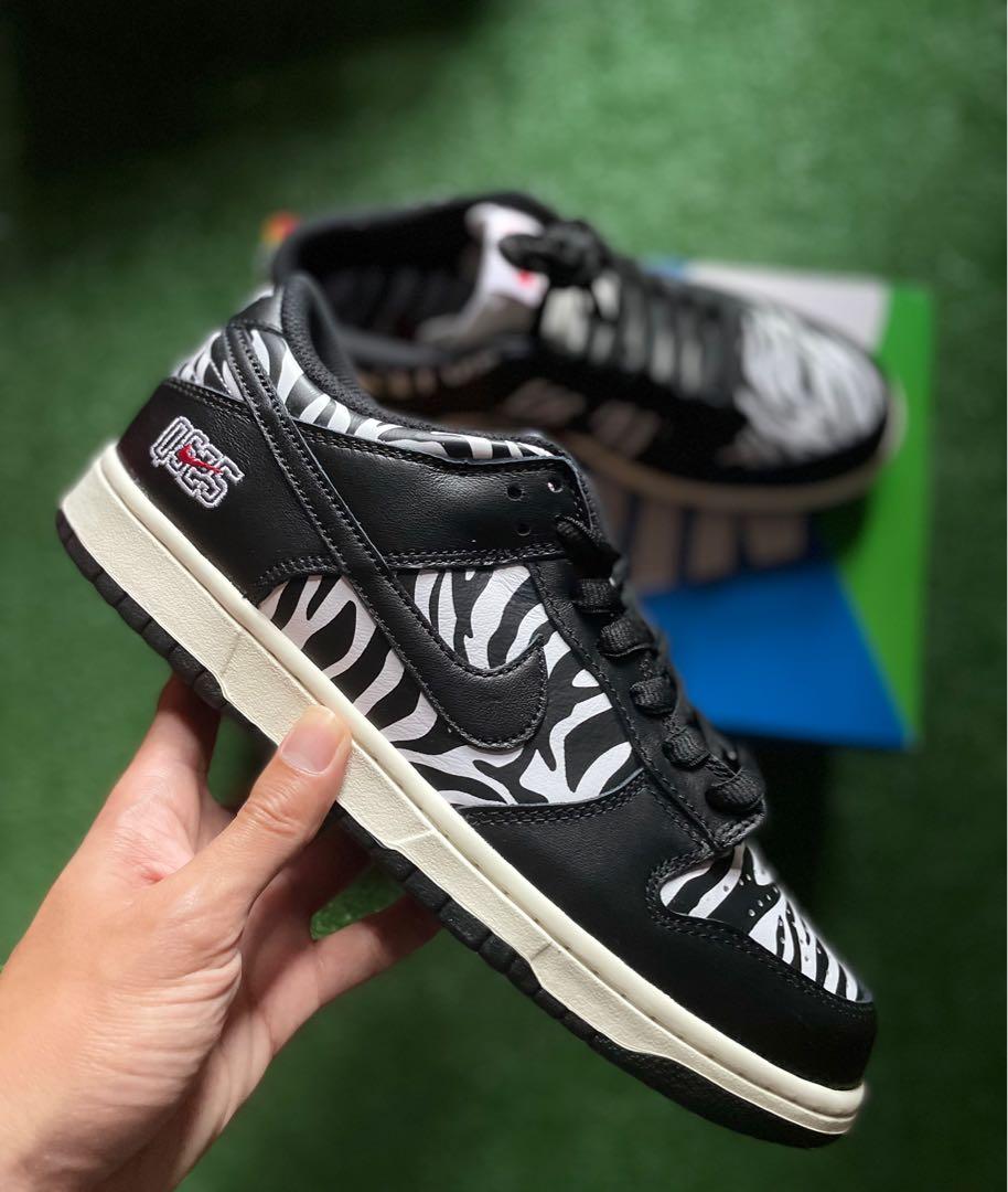 Nike SB Dunk Quartersnacks Zebra, Men's Fashion, Footwear 