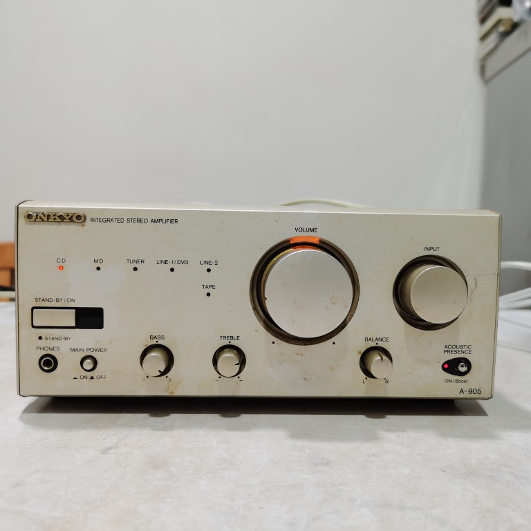 ONKYO INTEGRATED STEREO AMPLIFIER MODEL:A-905, 音響 