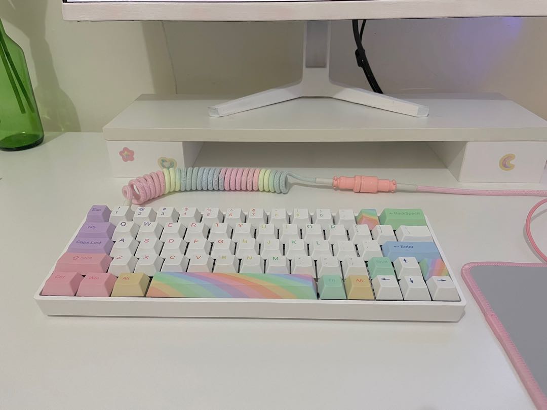 Rainbow Pastel Keycaps, Computers & Tech, Parts & Accessories, Computer