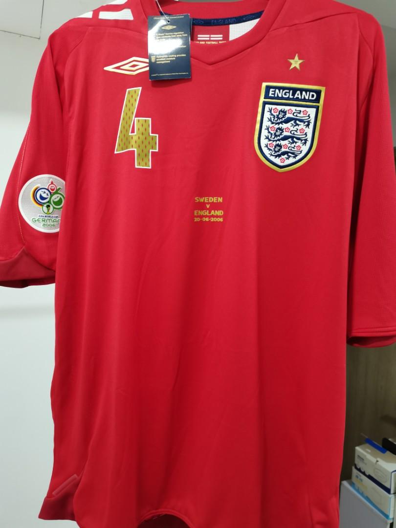 England Jersey 2006 World Cup away shirt vs Sweden 100% Authentic