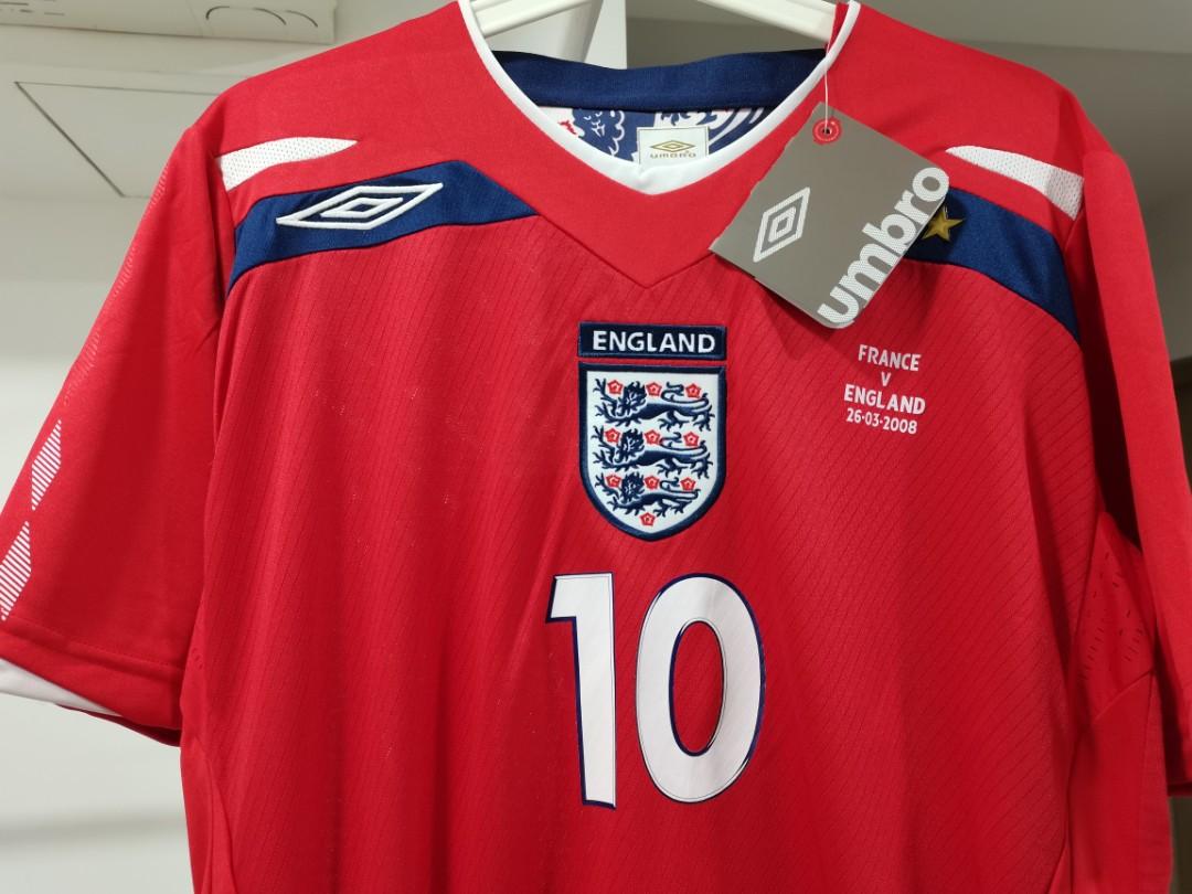 England Jersey 2008 - 2010 Away Shirt vs France Vintage UMBRO #10