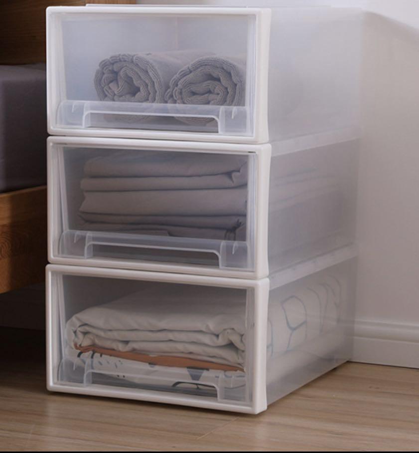 Storage Organiser Box (Stackable) (Category: Storage Boxes & Baskets) located in Singapore. Submitted by bunny126 (Listing ID 1108092219, Image 2). Description: Have 2pcs, let go at $5 each. Totally like new. Condition 9/10 Self pickup.